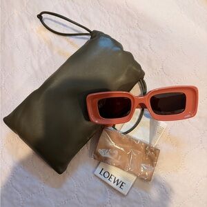 Loewe Red Sunglasses with Black Case